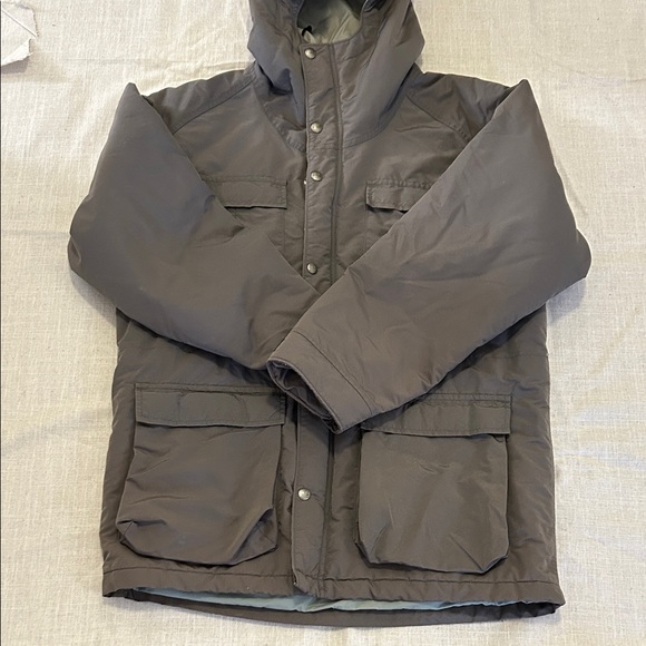 Vintage LLBean Coat Men's M Gray Baxter State Parka Hooded Quilted - Picture 15 of 15